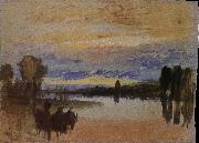 Joseph Mallord William Turner, Sunset near the lake